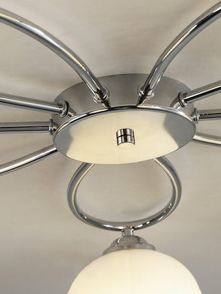 Oldore Lampe Plafonnier en Verre Floral Élégance Premium