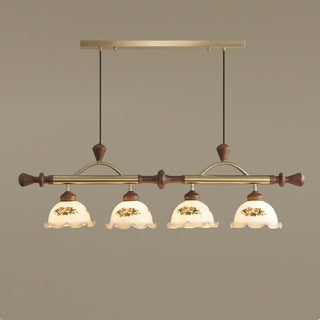Floral Patterned Multi Pendant Light-Neutral Decor