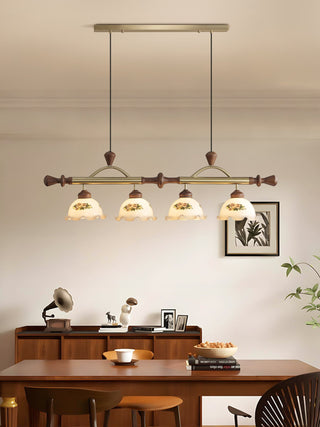 Floral Patterned Multi Pendant Light-Neutral Decor