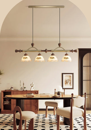 Floral Patterned Multi Pendant Light-Neutral Decor
