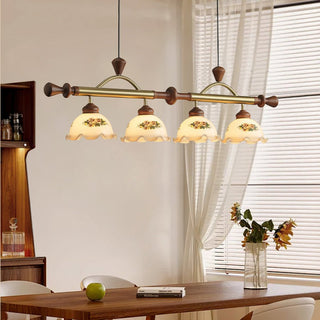 Floral Patterned Multi Pendant Light-Neutral Decor
