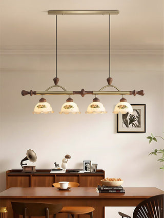 Floral Patterned Multi Pendant Light-Neutral Decor