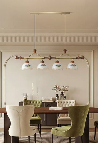 Floral Patterned Multi Pendant Light-Neutral Decor