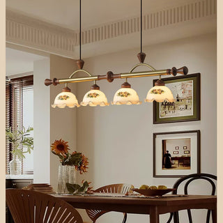 Floral Patterned Multi Pendant Light-Neutral Decor