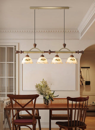 Floral Patterned Multi Pendant Light-Neutral Decor