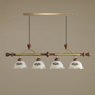 Floral Patterned Multi Pendant Light-Neutral Decor