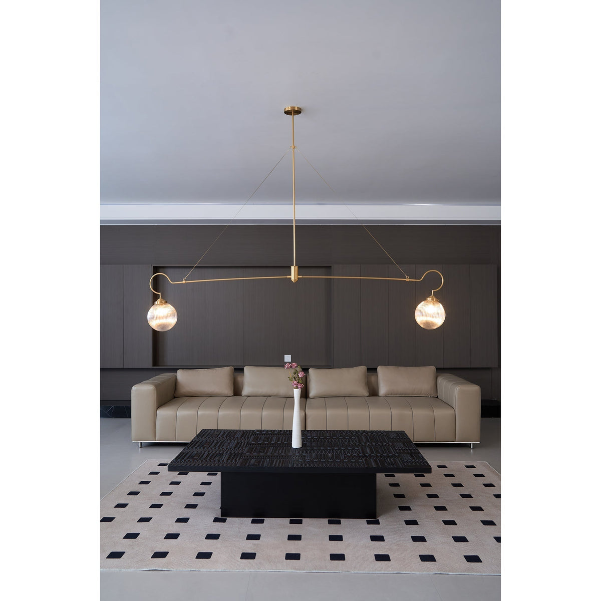 Vavenia Lustre Laiton Verre Moderne Minimaliste