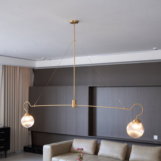 Vavenia Lustre Laiton Verre Moderne Minimaliste