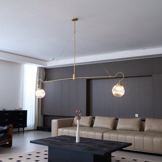 Vavenia Lustre Laiton Verre Moderne Minimaliste