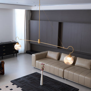 Vavenia Lustre Laiton Verre Moderne Minimaliste