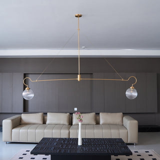 Vavenia Lustre Laiton Verre Moderne Minimaliste