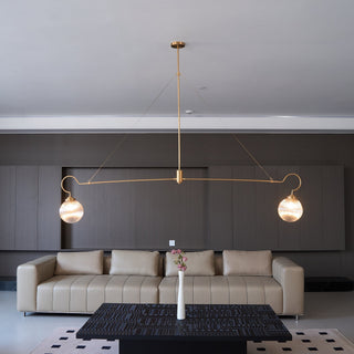 Vavenia Lustre Laiton Verre Moderne Minimaliste