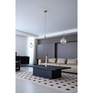 Vavenia Lustre Laiton Verre Moderne Minimaliste