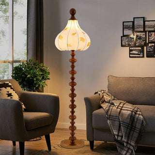 Gagell Bois Tissu Élégant Lampadaire