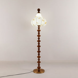 Gagell Bois Tissu Élégant Lampadaire