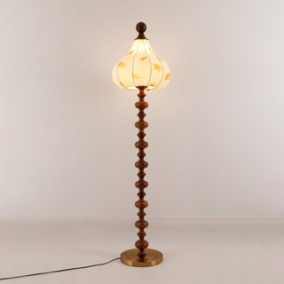 Gagell Bois Tissu Élégant Lampadaire