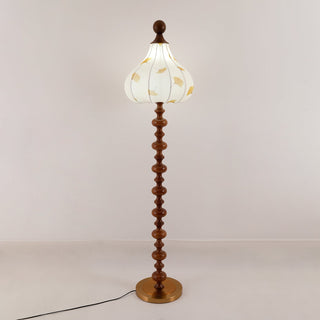 Gagell Bois Tissu Élégant Lampadaire