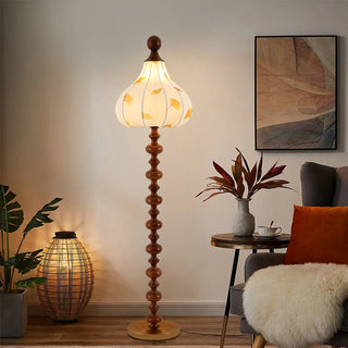 Gagell Bois Tissu Élégant Lampadaire
