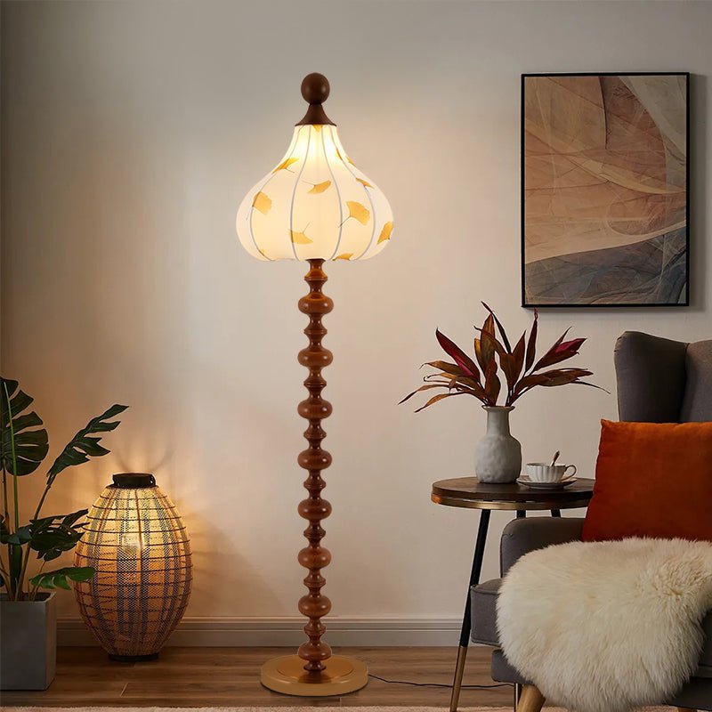 Gagell Bois Tissu Élégant Lampadaire