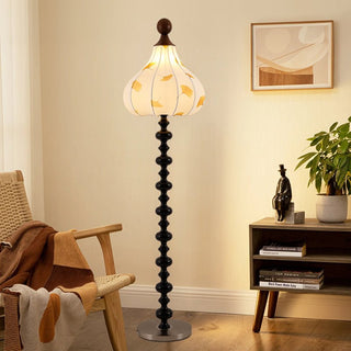Gagell Bois Tissu Élégant Lampadaire