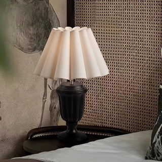 Vireo Lampe de Table en Bois Et Tissu