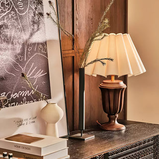 Vireo Lampe de Table en Bois Et Tissu