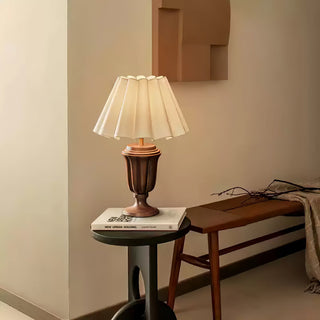 Vireo Lampe de Table en Bois Et Tissu