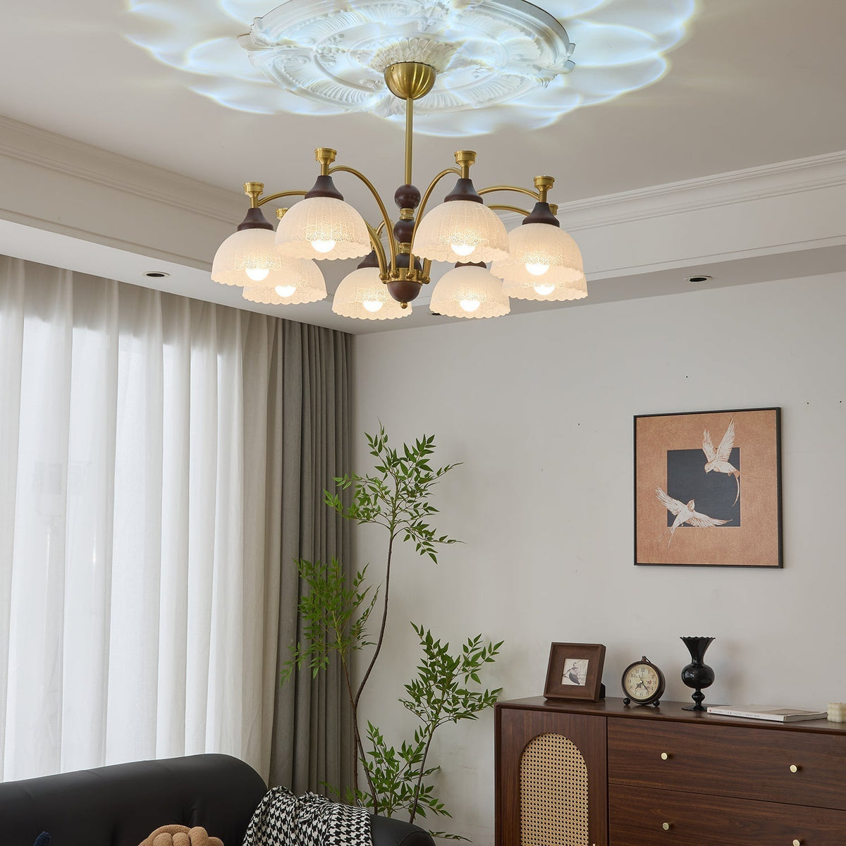 Melise Lustre en Bois Élégance Traditionnelle
