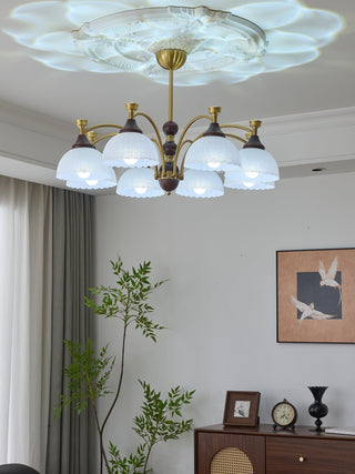 Vosolir Lustre en Bois Élégance Traditionnelle
