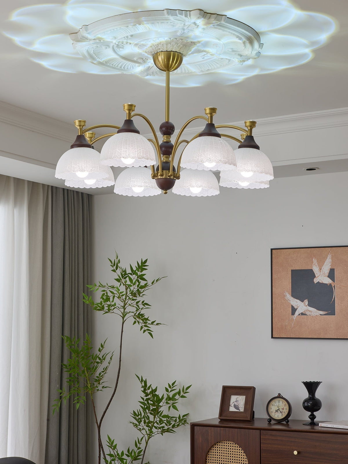 Melise Lustre en Bois Élégance Traditionnelle