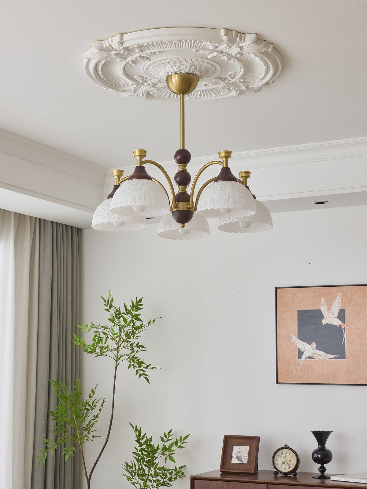 Melise Lustre en Bois Élégance Traditionnelle