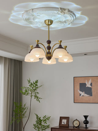 Vosolir Lustre en Bois Élégance Traditionnelle