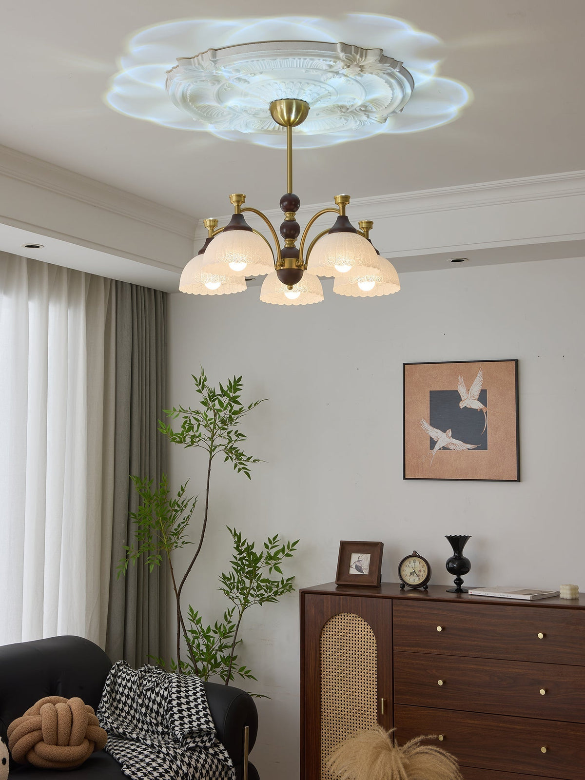 Melise Lustre en Bois Élégance Traditionnelle