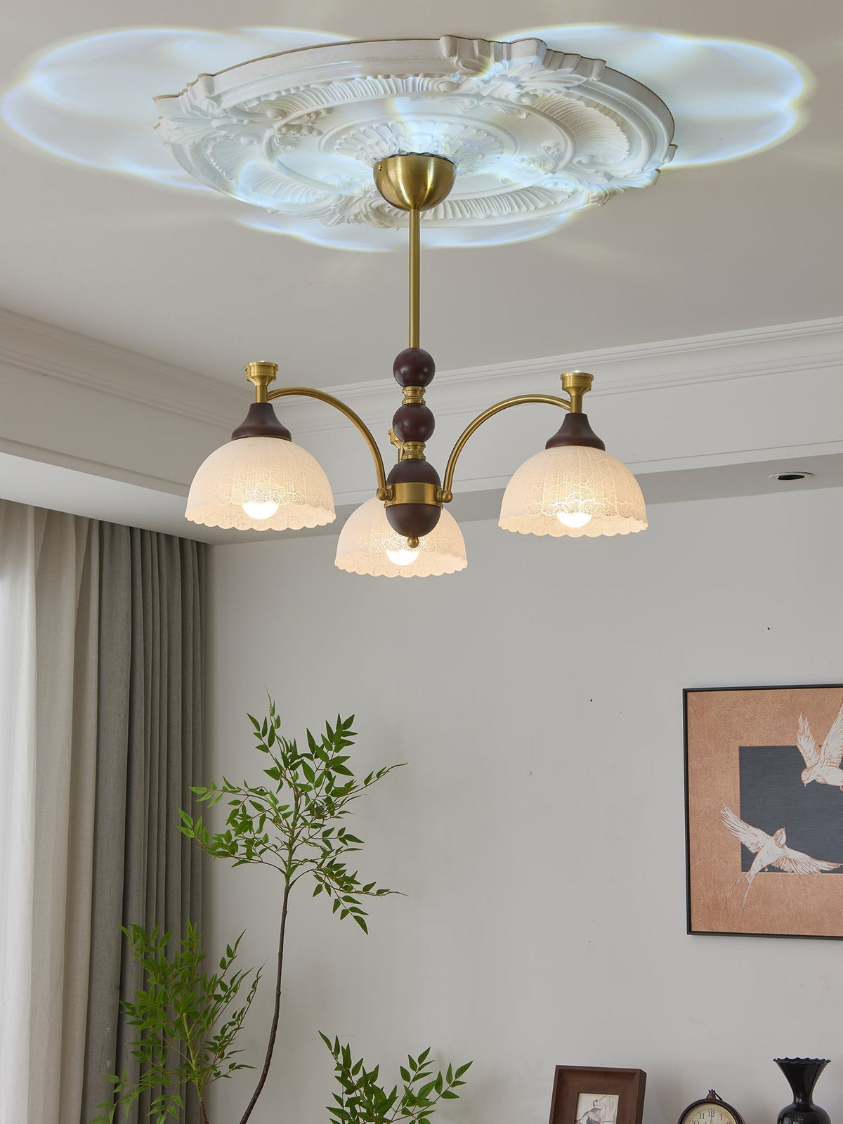 Melise Lustre en Bois Élégance Traditionnelle