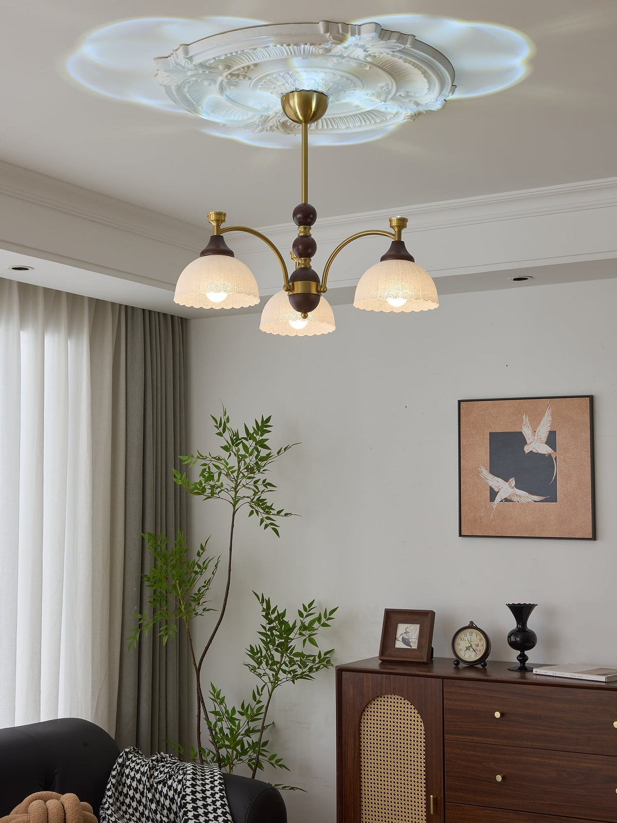 Melise Lustre en Bois Élégance Traditionnelle
