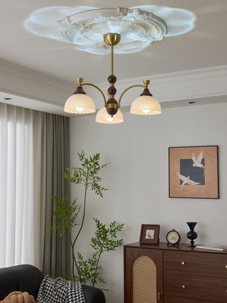 Vosolir Lustre en Bois Élégance Traditionnelle