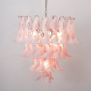 Aurora Lustre Rose Murano Lys Pétale Cascadant Florale Classique
