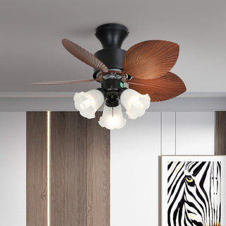 Plafonnier Ventilateur Florence en Bois Vintage