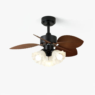Ventilateur de Plafond Rosalyn en Bois Vintage avec Lumière