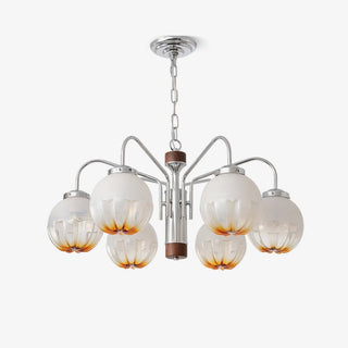 Ulliria Lustre Art Nordique Fleur En Noyer Et Verre