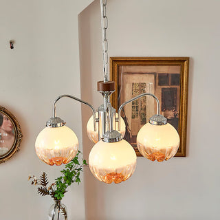 Ulliria Lustre Art Nordique Fleur En Noyer Et Verre