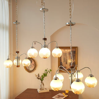 Ulliria Lustre Art Nordique Fleur En Noyer Et Verre