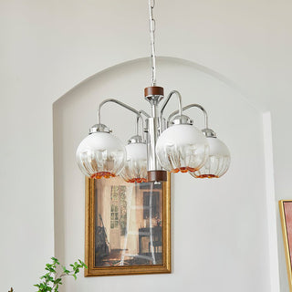 Ulliria Lustre Art Nordique Fleur En Noyer Et Verre