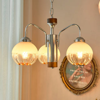 Ulliria Lustre Art Nordique Fleur En Noyer Et Verre