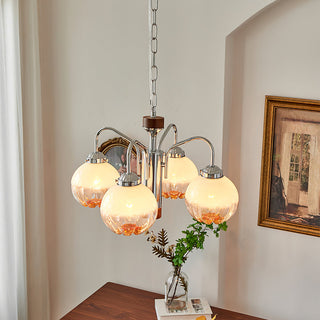 Ulliria Lustre Art Nordique Fleur En Noyer Et Verre
