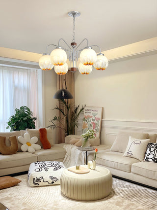 Ulliria Lustre Art Nordique Fleur En Noyer Et Verre