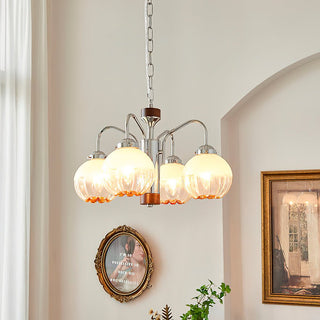 Ulliria Lustre Art Nordique Fleur En Noyer Et Verre