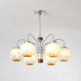 Ulliria Lustre Art Nordique Fleur En Noyer Et Verre