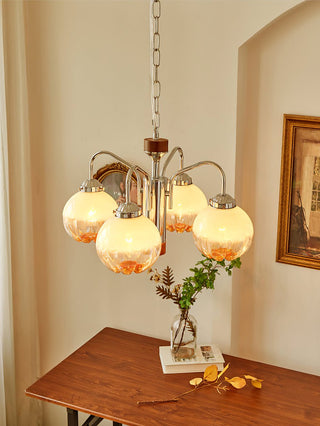 Ulliria Lustre Art Nordique Fleur En Noyer Et Verre