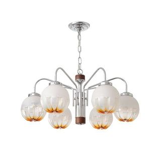 Ulliria Lustre Art Nordique Fleur En Noyer Et Verre